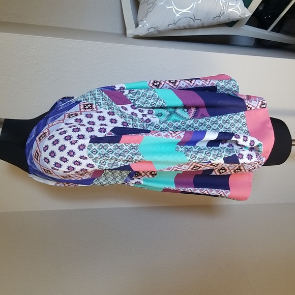 Collective Concepts Patchwork Baby Doll Blouse - Picture 3 of 6